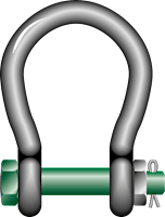 G-4263Green Pin BigMouth Bow Shackle BN Product Illustration G-4263Green Pin BigMouth Bow Shackle BN Product Illustration